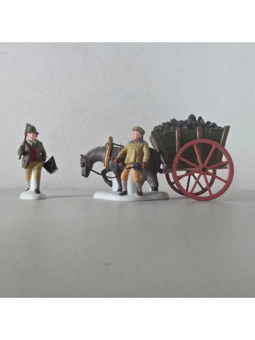 DELIVERING COAL FOR THE HEARTH Dept 56 Heritage Village Collection 58326 Retired